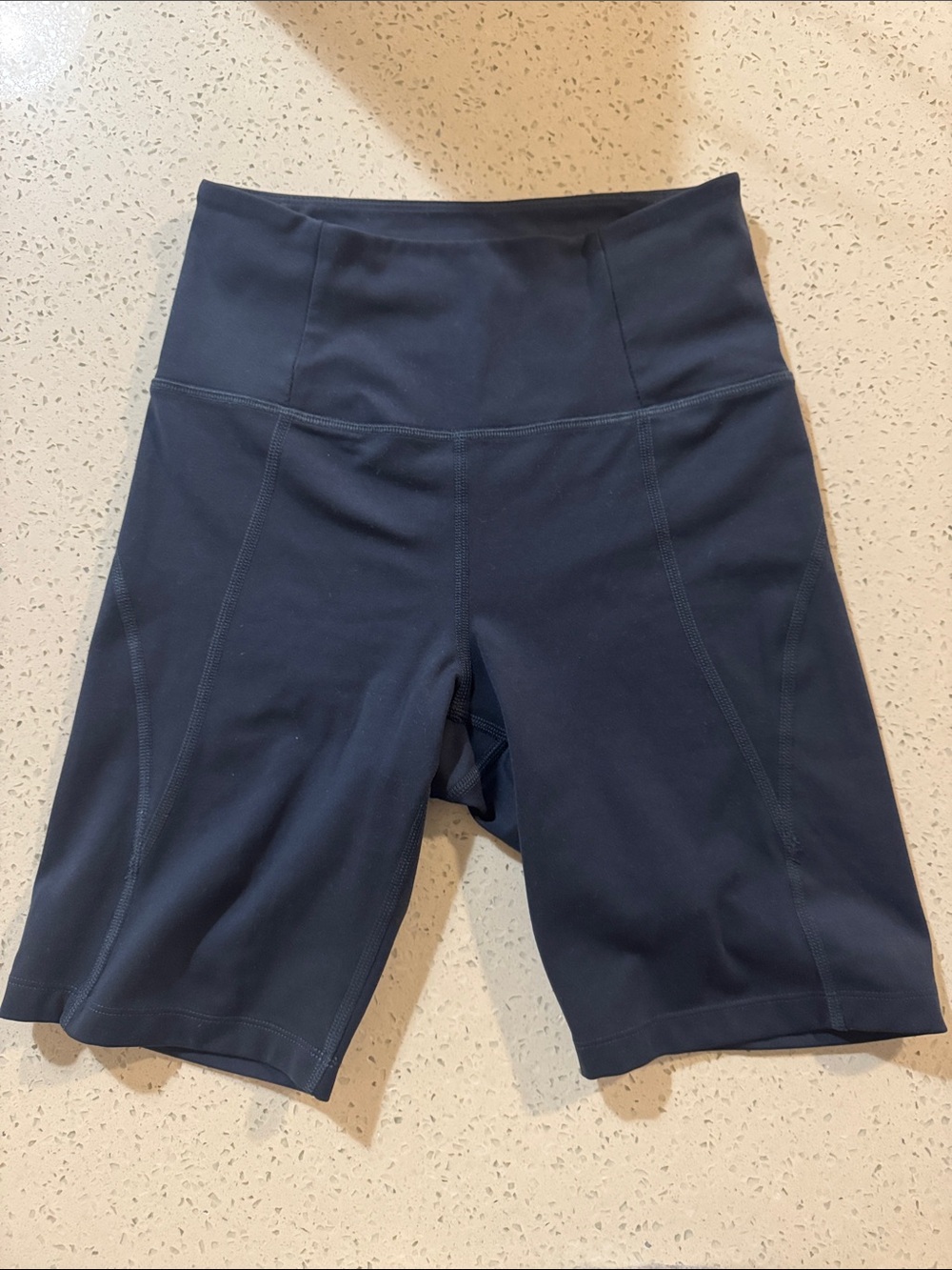 girlfriend collective Navy High-Rise Bike Shorts